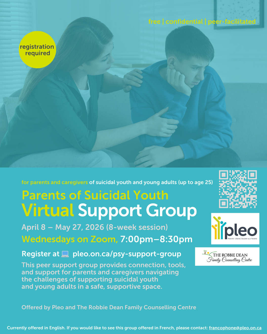 Session 9 - Parents of Suicidal Youth Virtual Support Group from Pleo and The Robbie Dean Family Counselling Centre - EN